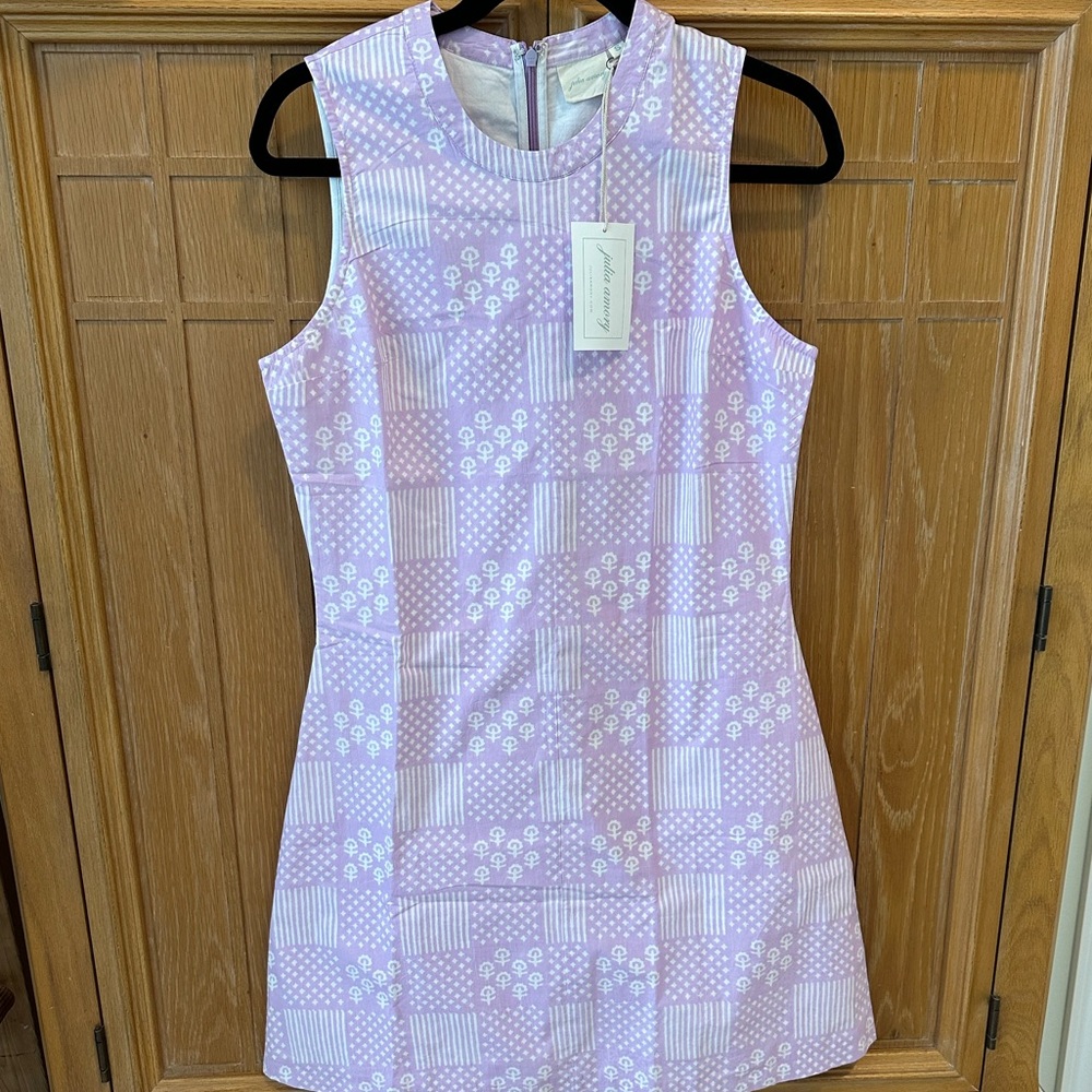 NWT! Julia Armory Baby Jane Poplin Dress in Lilac Patchwork Sz Small - Picture 2 of 4